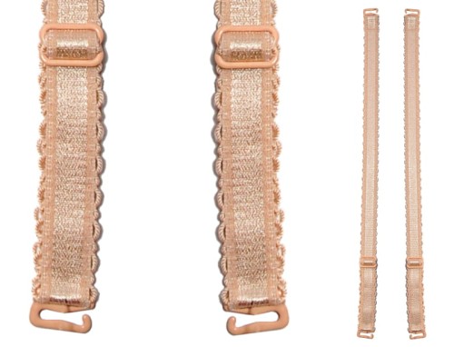 Ozdobne cieliste ramiączka do biustonosza.JPG